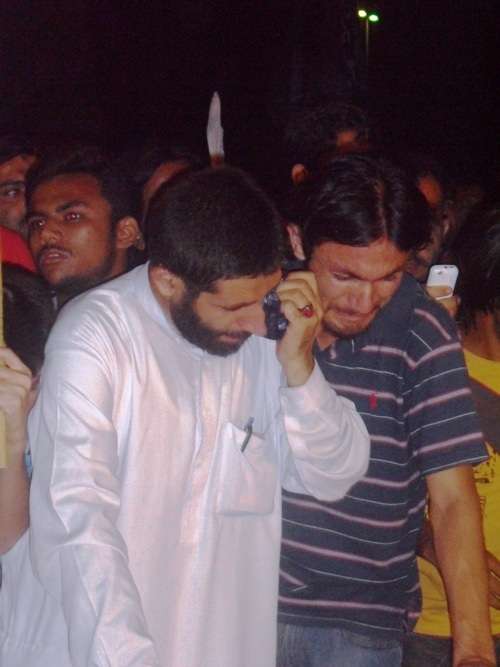 کراچی میں یوم القدس کے شہداء کی نماز جنازہ کے تصویری مناظر