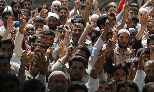 مقبوضہ کشمیر میں بھارت مخالف احتجاجی مظاہرے