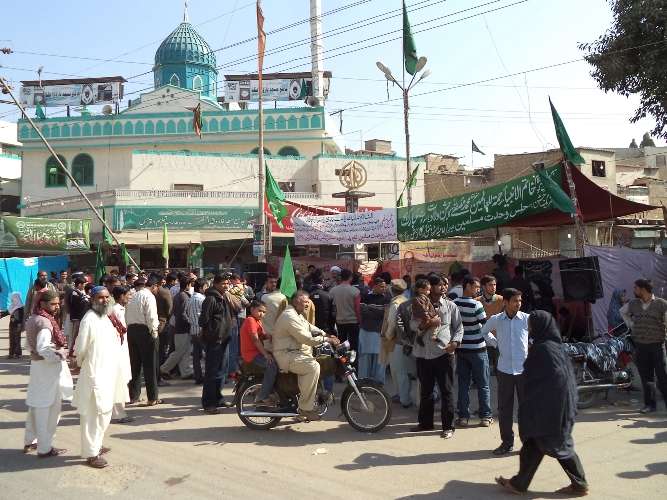 کراچی، شیعہ تنظیموں کیجانب سے عید میلاد النبی (ص) کے جلوسوں میں لگائے گئے استقبالیہ کیمپس