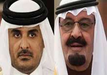 دیدار امیر قطر با پادشاه عربستان در جده