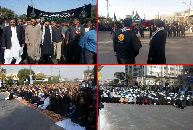 کراچی، چہلم شہدائے کربلا (ع) کا مرکزی جلوس امام بارگاہ حسینیہ ایرانیان پر اختتام پذیر
