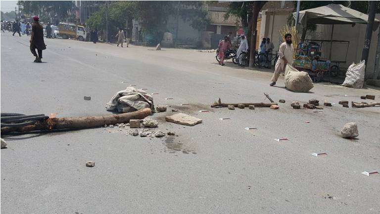 ڈی آئی خان، گومل مارکیٹ میں ہونے والے مسلح تصادم کے بعد کے مناظر