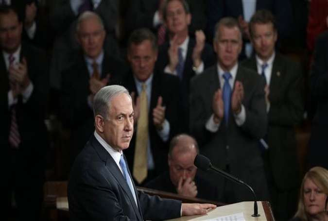 Israeli Prime Minister Benjamin Netanyahu addresses a joint meeting of the United States Congress in the House chamber on March 3, 2015, warning the American lawmakers of the danger of a nuclear agreement with Iran.