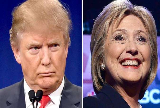 US Republican presidential candidate Donald Trump and Democratic frontrunner Hillary Clinton