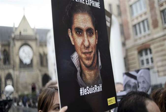 A rally supporting Saudi activist Raif Badawi in Paris, May 7, 2015.