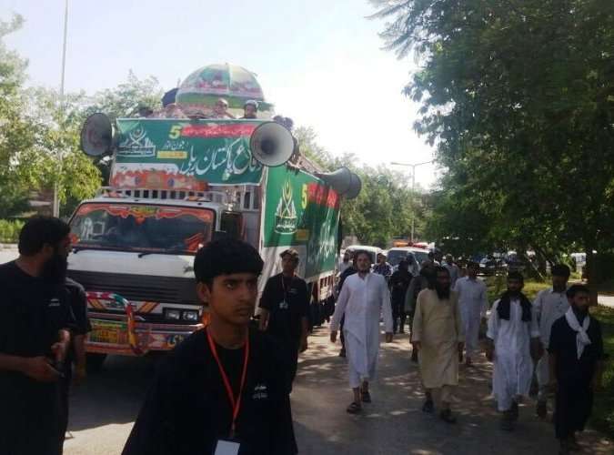 دفاع پاکستان کونسل کے زیراہتمام فیض آباد راولپنڈی سے آبپارہ اسلام تک ہونے والے دفاع پاکستان ریلی کی تصاویر