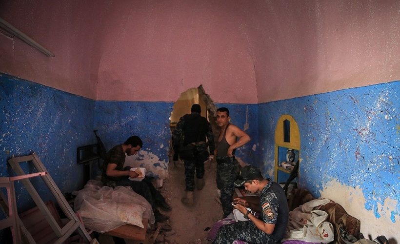 عراقی فوجیوں کا ایک بنکر
