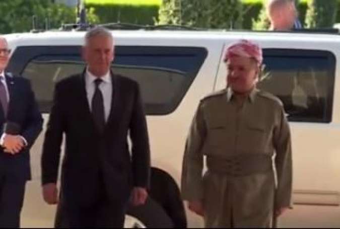 دیدار وزیر دفاع آمریکا با مسعود بارزانی در اربیل