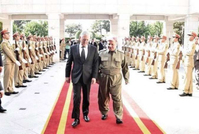 وزیر دفاع آمریکا با مسعود بارزانی دیدار کرد