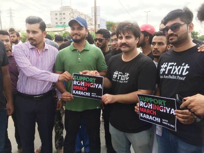 کراچی، جماعت اسلامی کے زیر اہتمام منعقدہ عظیم الشان روہنگیا مارچ کی تصویری جھلکیاں