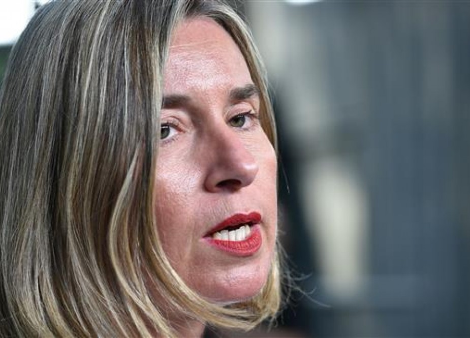 High Representative of the Union for Foreign Affairs and Security Policy Federica Mogherini answers journalists