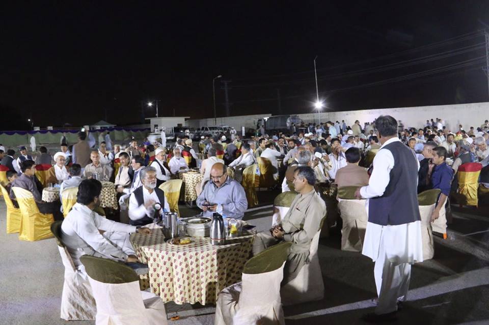 کوئٹہ، آغا رضا کیجانب سے وزیراعلٰی بلوچستان اور علاقہ عمائدین کے اعزاز میں افطار ڈنر کا اہتمام