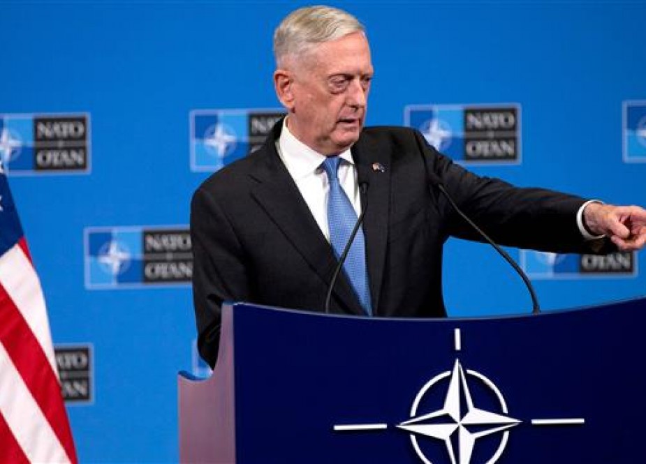 Jim Mattis, US Defense Secretary speaks during a media conference after a meeting of NATO.jpg