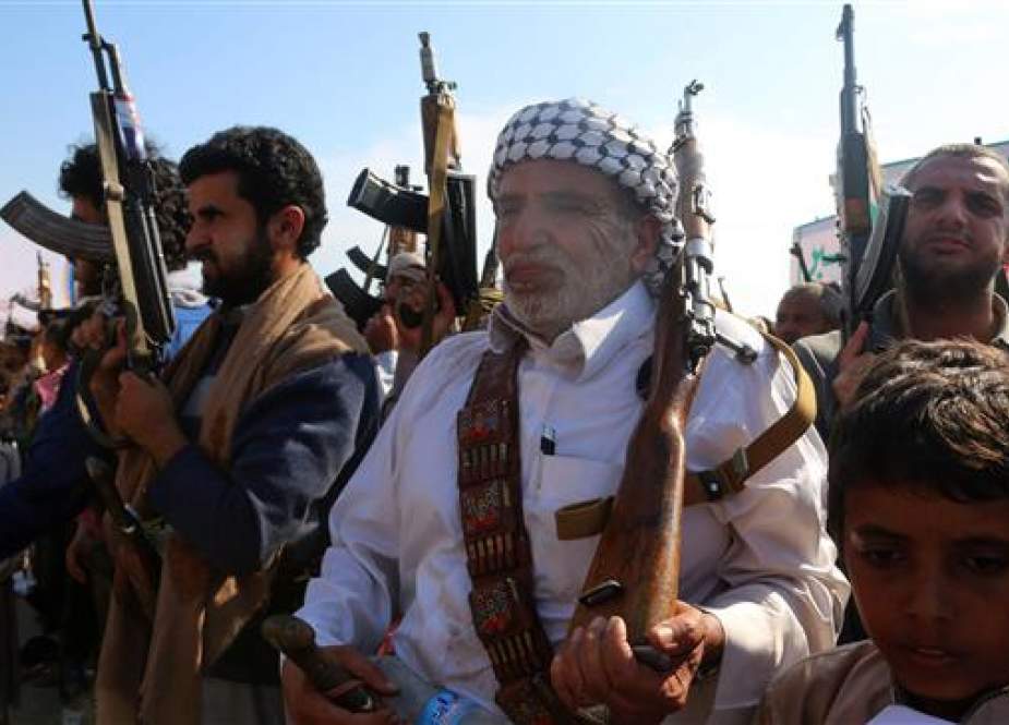 Yemeni Ansarullah fighters attend a rally in the coastal town of Hudaydah.jpg