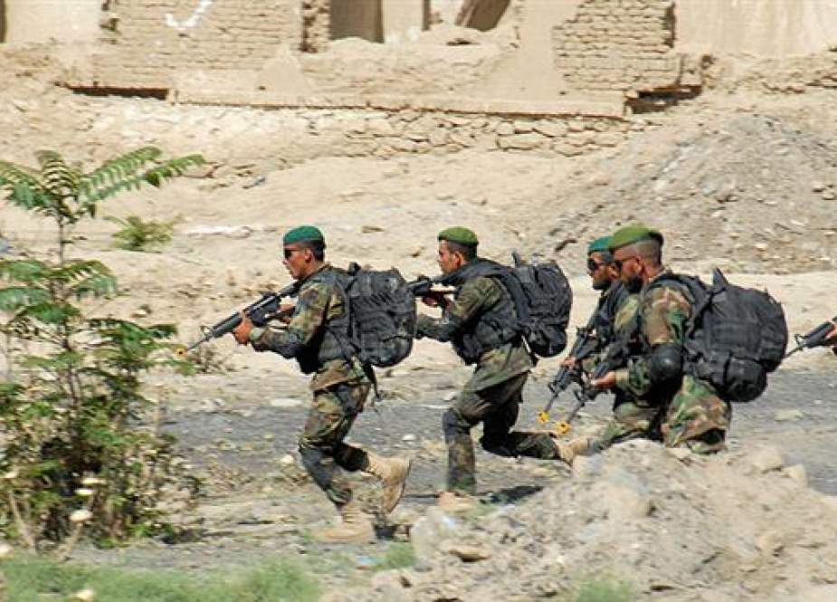 File photo of Afghan National Security Forces during a training mission.