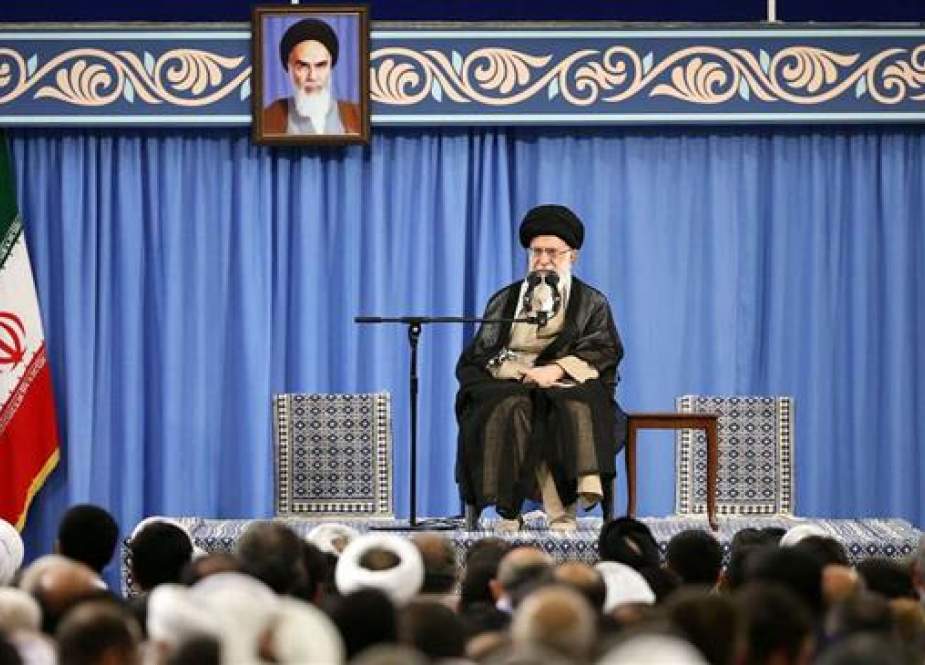Leader of the Islamic Revolution Ayatollah Seyyed Ali Khamenei addresses the authorities responsible for Iranians’ Hajj pilgrimage this year, in Tehran