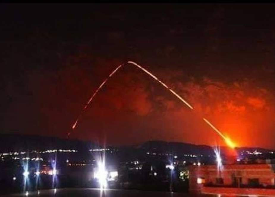 Syrian missile defense system has downed a number of missiles fired from sea.jpg