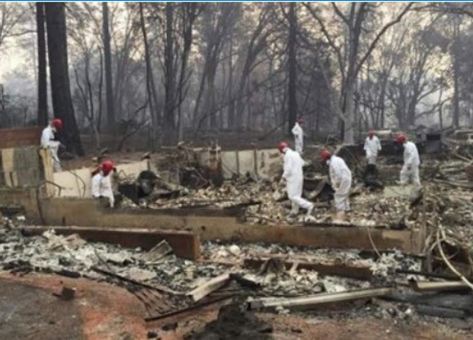 تعداد ناپدیدشدگان آتش سوزی کالیفرنیا به بیش از هزار نفر رسید