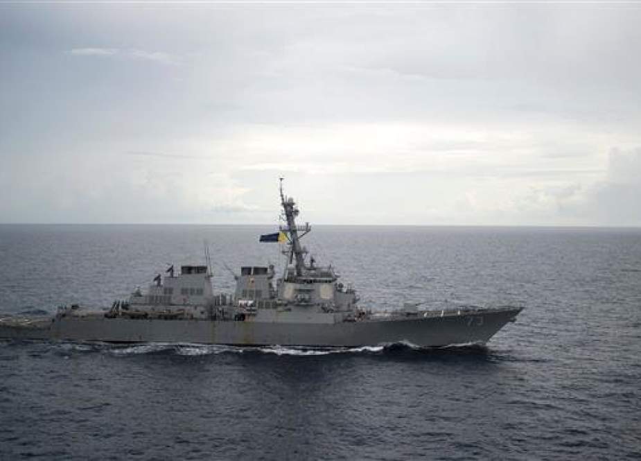 In this AFP file photo taken on October 21, 2016, the guided-missile destroyer USS Decatur operates in the South China Sea as part of the Bonhomme Richard Expeditionary Strike Group.