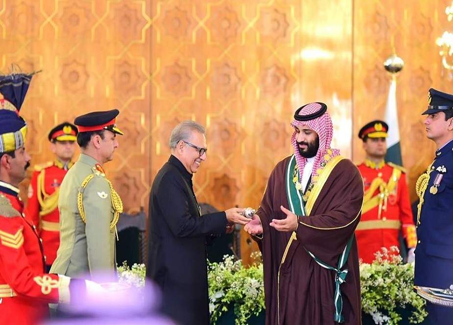 سعودی ولی عہد کو اعلٰی ترین سول اعزاز ’نشان پاکستان‘ سے نوازا گیا