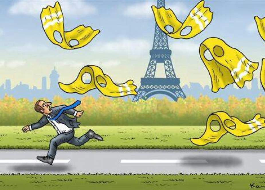Fransada etirazlar karikaturada