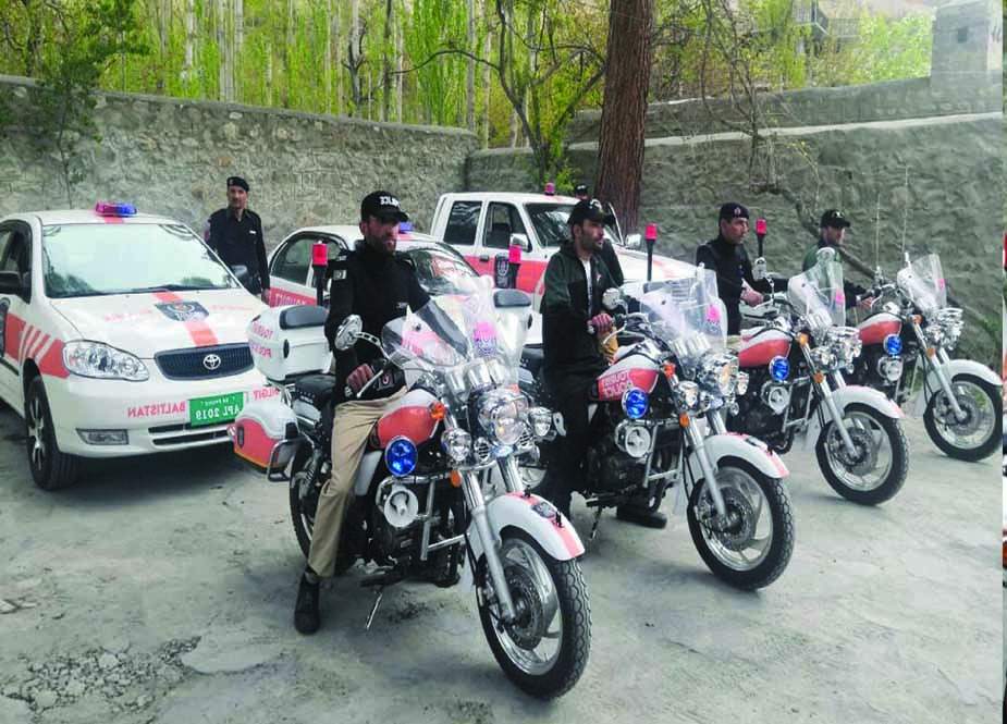 گلگت اور ہنزہ میں ٹورسٹ پولیس کیلئے خصوصی گاڑیاں اور موٹر سائیکلیں فراہم