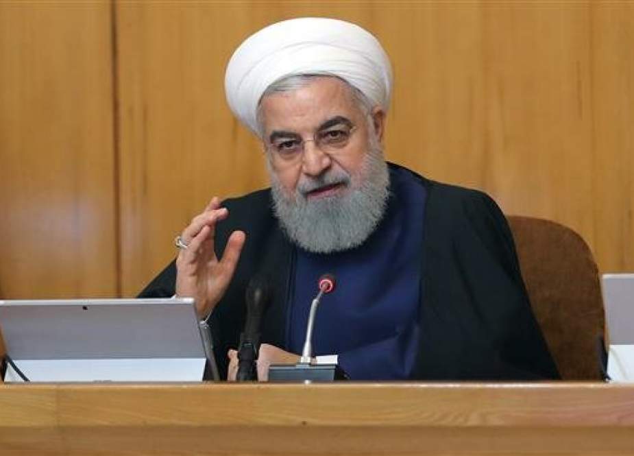 Iranian President Hassan Rouhani delivers a televised speech at a cabinet meeting, Tehran, May 8, 2019. (Photo by president.ir)