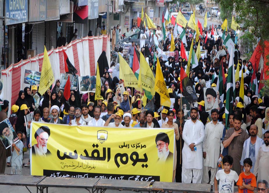 سندھ بھر میں ایم ڈبلیو ایم، ایس یو سی، آئی ایس او اور اصغریہ کے تحت یوم القدس پر احتجاج