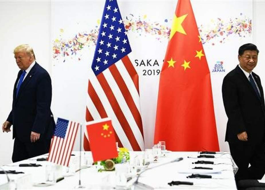 Chinese President Xi Jinping (R) and US President Donald Trump attend their bilateral meeting on the sidelines of the G20 Summit in Osaka on June 29, 2019. (Photo by AFP)