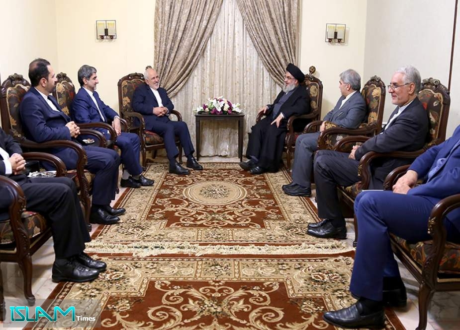 Mohammad Javad Zarif meets with the Secretary General of the Lebanese resistance movement Hezbollah, Seyyed Hassan Nasrallah