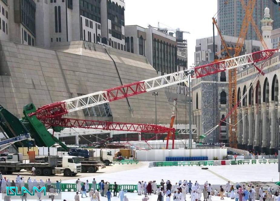 a crane collapse at the Grand Mosque in Saudi Arabia