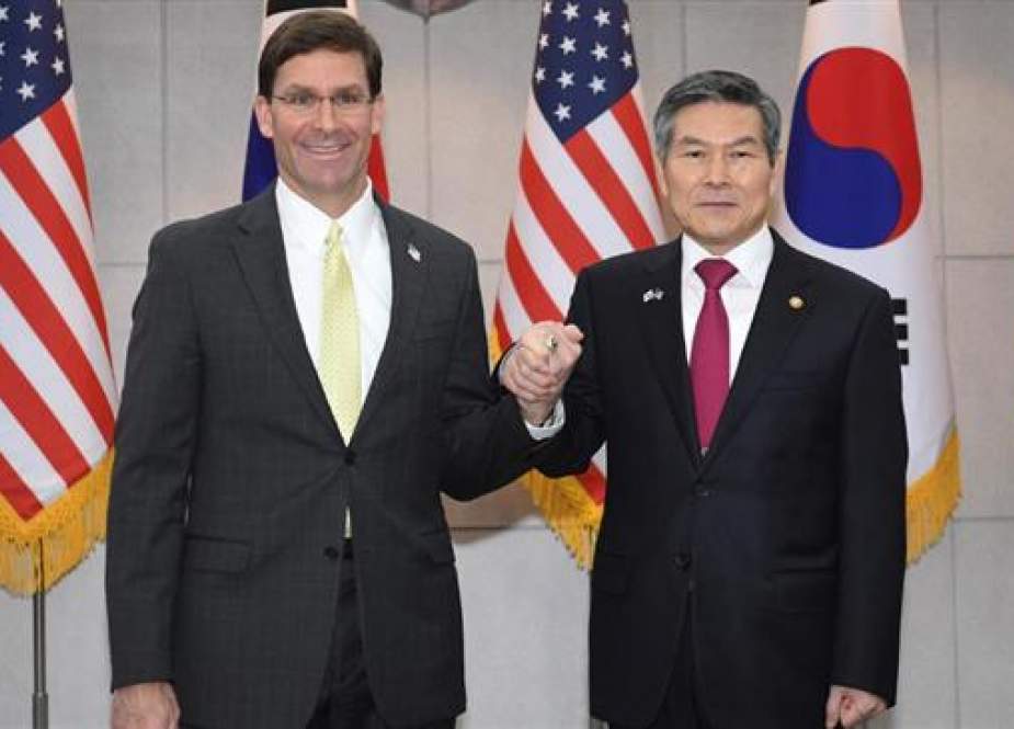 US Defense Secretary Mark Esper with South Korean Defense Minister Jeong Kyeong-doo.jpg