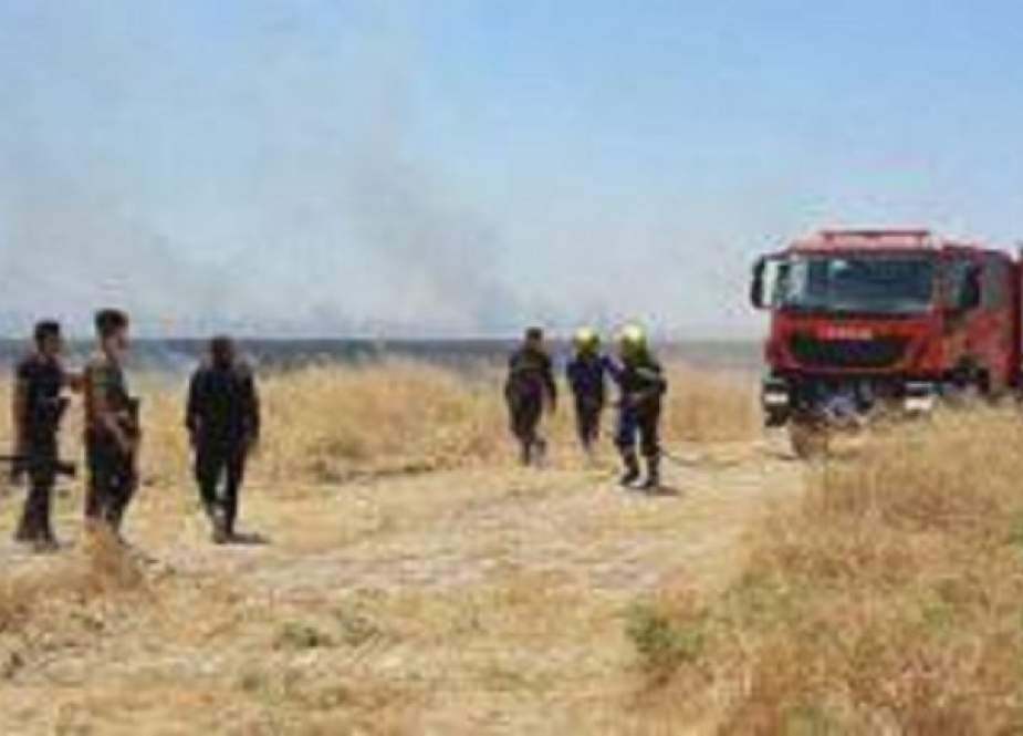 تروریستهای داعش اراضی کشاورزی در استان نینوا را به آتش می کشند