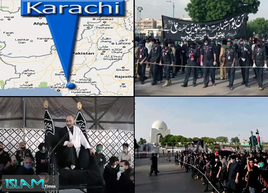 کراچی میں یوم علیؑ کا مرکزی جلوس مکمل ایس او پیز کے ساتھ برآمد