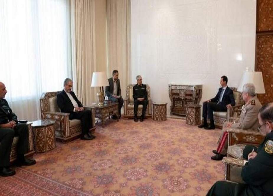 Chief of Staff for the Iran Armed Forces Major General Mohammad Bagheri met Syrian President Bashar al-Assad in Damascus.jpg