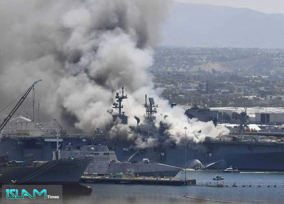 Massive Blaze, Explosion Cripple US Military Ship in San Diego, 21 Injured