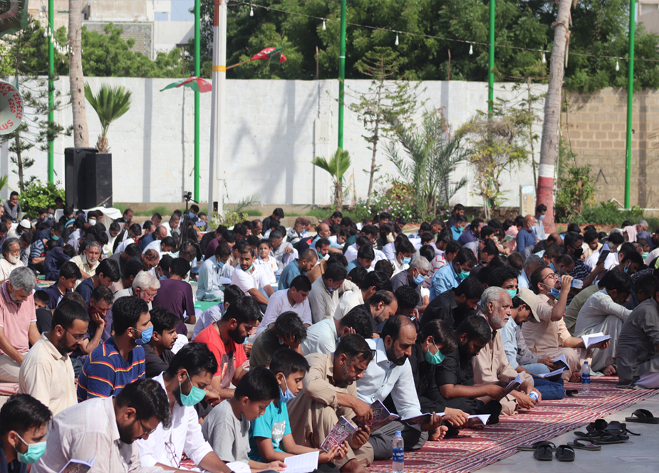 کراچی، آئی ایس او کے تحت دعائے عرفہ کے روح پرور مرکزی اجتماع کی تصویری جھلکیاں