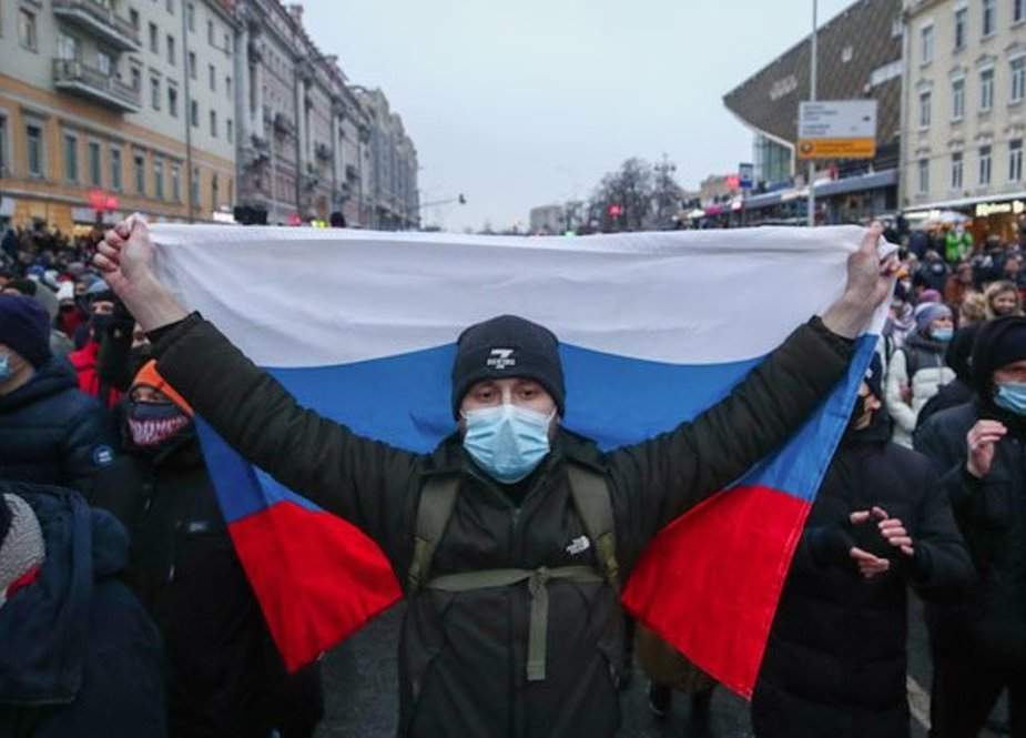 روسی رہنما کی رہائی کیلئے مظاہرے، 5000 افراد گرفتار