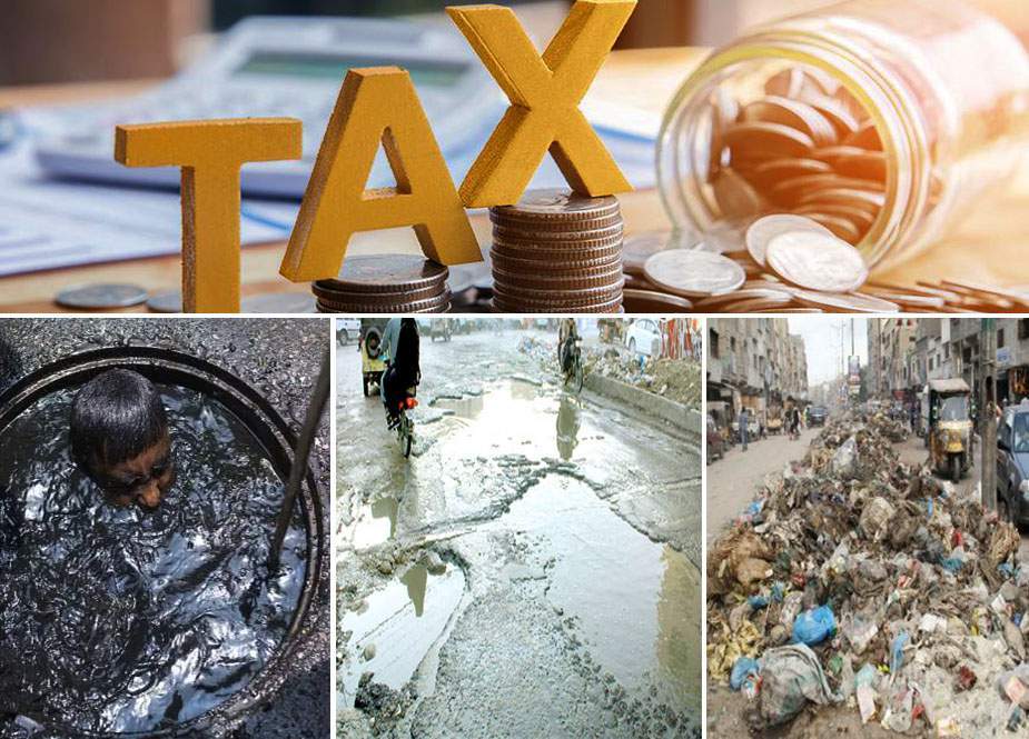 کراچی والے گڑھا ٹیکس، کھڑا پانی ٹیکس، کُھلا گٹر ٹیکس اور کوڑا ٹیکس کے انتظار میں