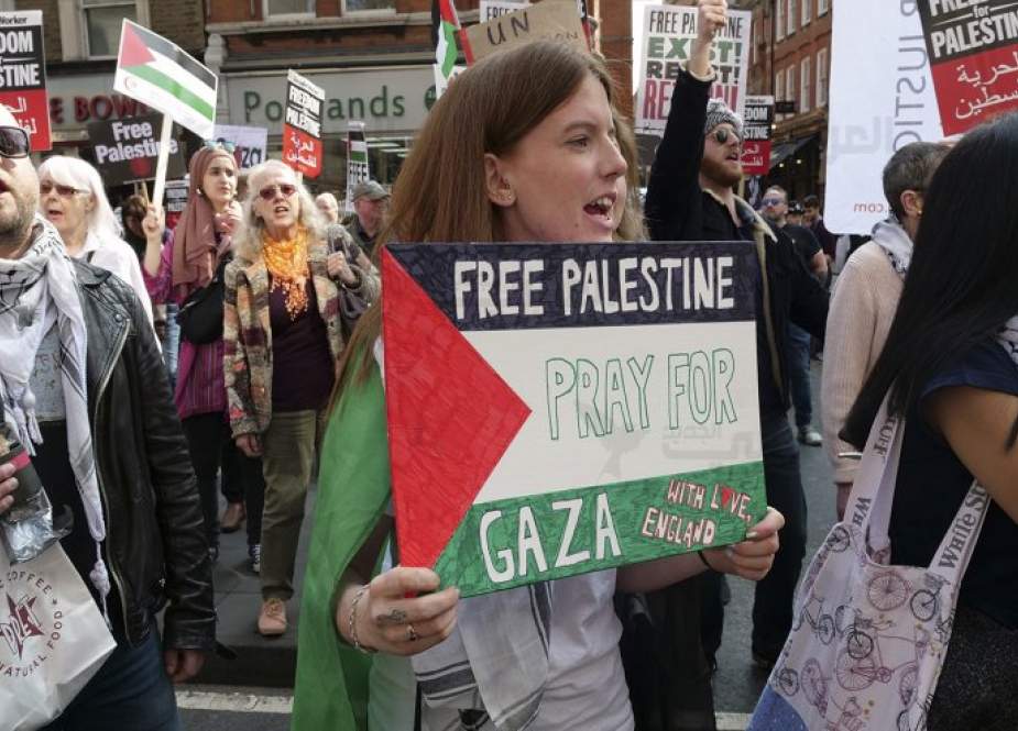 تظاهرات في مدينة نيويورك الأمريكية دعما للفلسطينيين