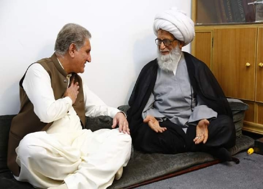 وزیر خارجہ شاہ محمود قریشی کی نجف اشرف میں آیت اللہ حافظ بشیر سے ملاقات