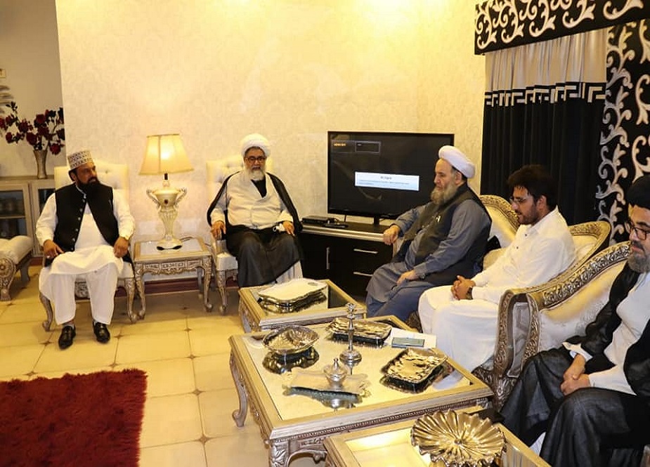 وزیر مذہبی امور نورالحق قادری کی ایم ڈبلیو ایم کے سربراہ علامہ ناصر عباس جعفری سے ملاقات