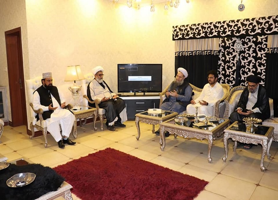 وزیر مذہبی امور نورالحق قادری کی ایم ڈبلیو ایم کے سربراہ علامہ ناصر عباس جعفری سے ملاقات