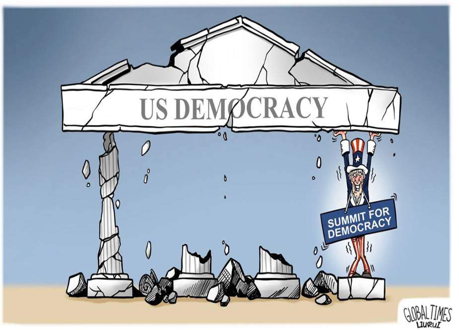 امریکی سرمایہ دارانہ نظام کا جمہوریت کا جھوٹا دعوی