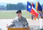 Major-General Terry A. Wolff addresses the US 1st Armored Division, May 11, 2011.