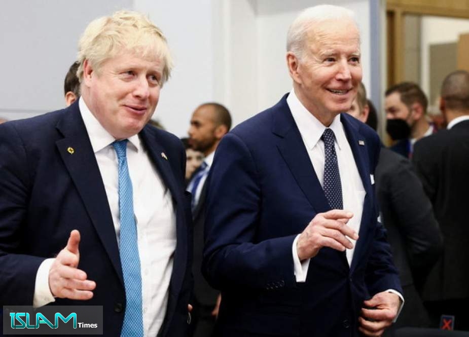 British Prime Minister Boris Johnson and U.S. President Joe Biden, Brussels, March 24, 2022
