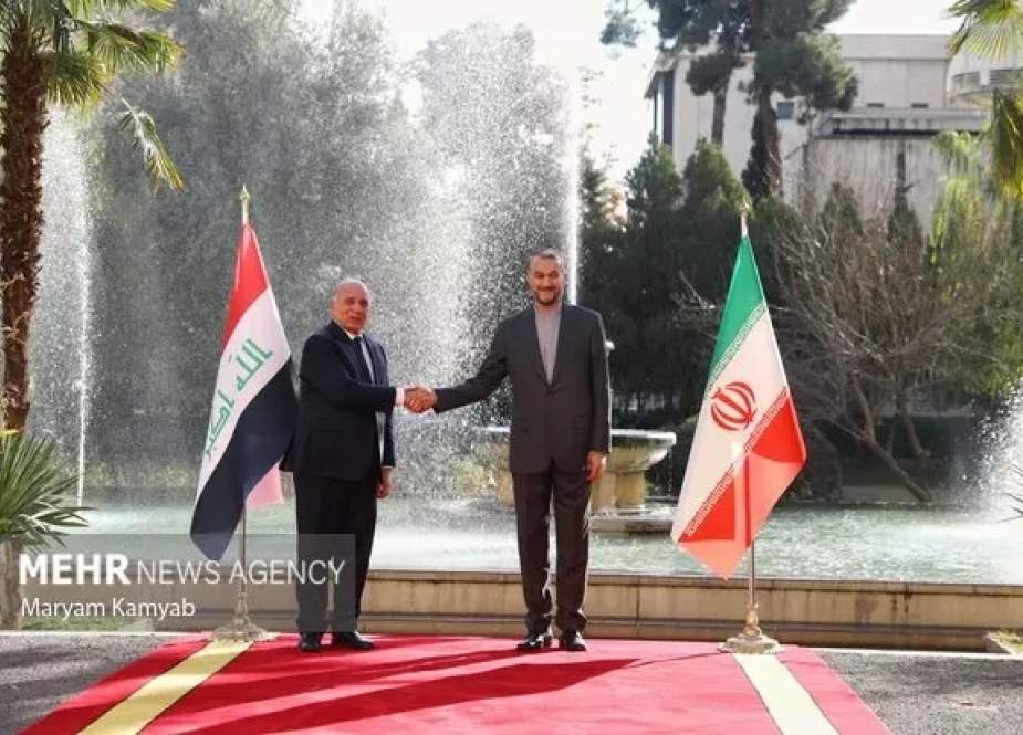 Iraqi FM Fuad Hussein and his Iranian counterpart Hossein Amir Abdollahian meet in Tehran.jpg