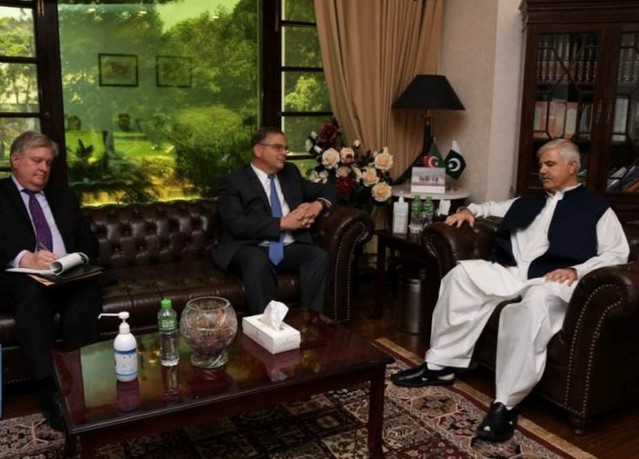 وزیراعلیٰ خیبر پختونخوا محمود خان سے امریکی سفیر کی ملاقات