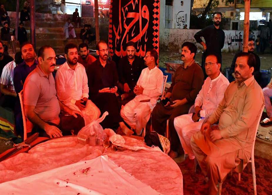 کراچی میں ایم کیو ایم رہنماؤں کا بوتراب اور انچولی کے امام بارگاہوں کا دورہ، منتظمین سے ملاقات