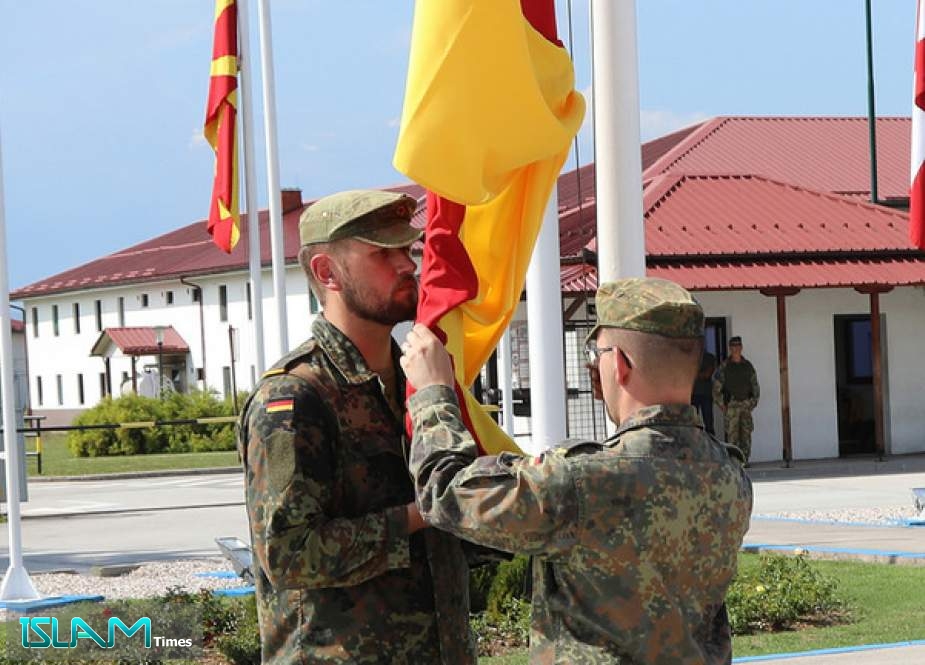The German military contingent officially welcomed to Camp Butmir with a flag raising ceremony at EUFOR HQ, August 16, 2022
